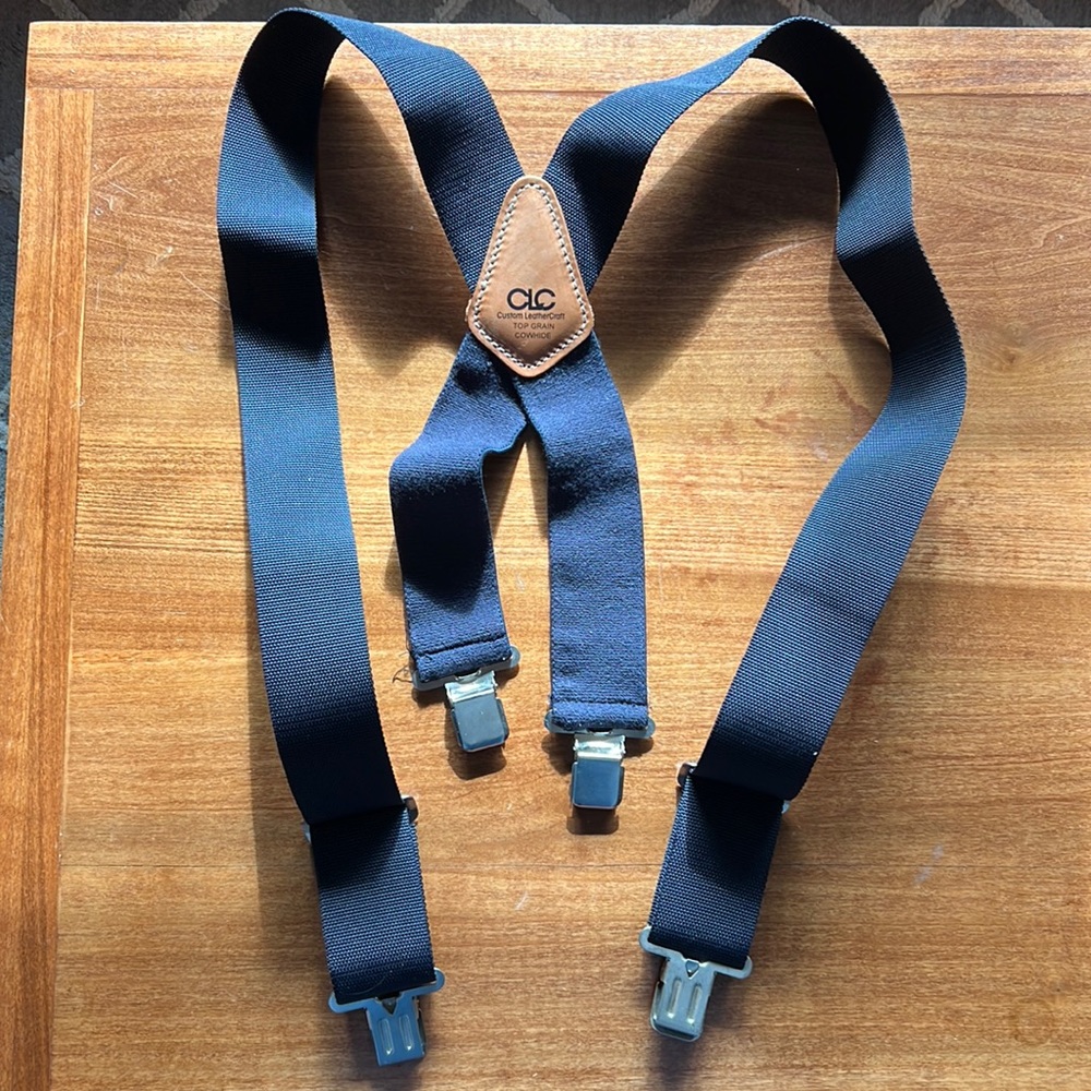 NWOT Men’s Custom Leathercraft Top Grain Cowhide Suspenders